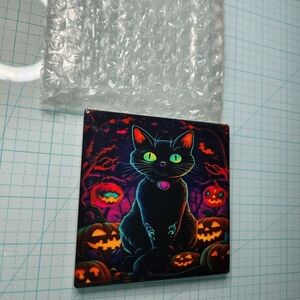 Cat Halloween Decorative Universal Coaster Kitchen Office Bedroom Table